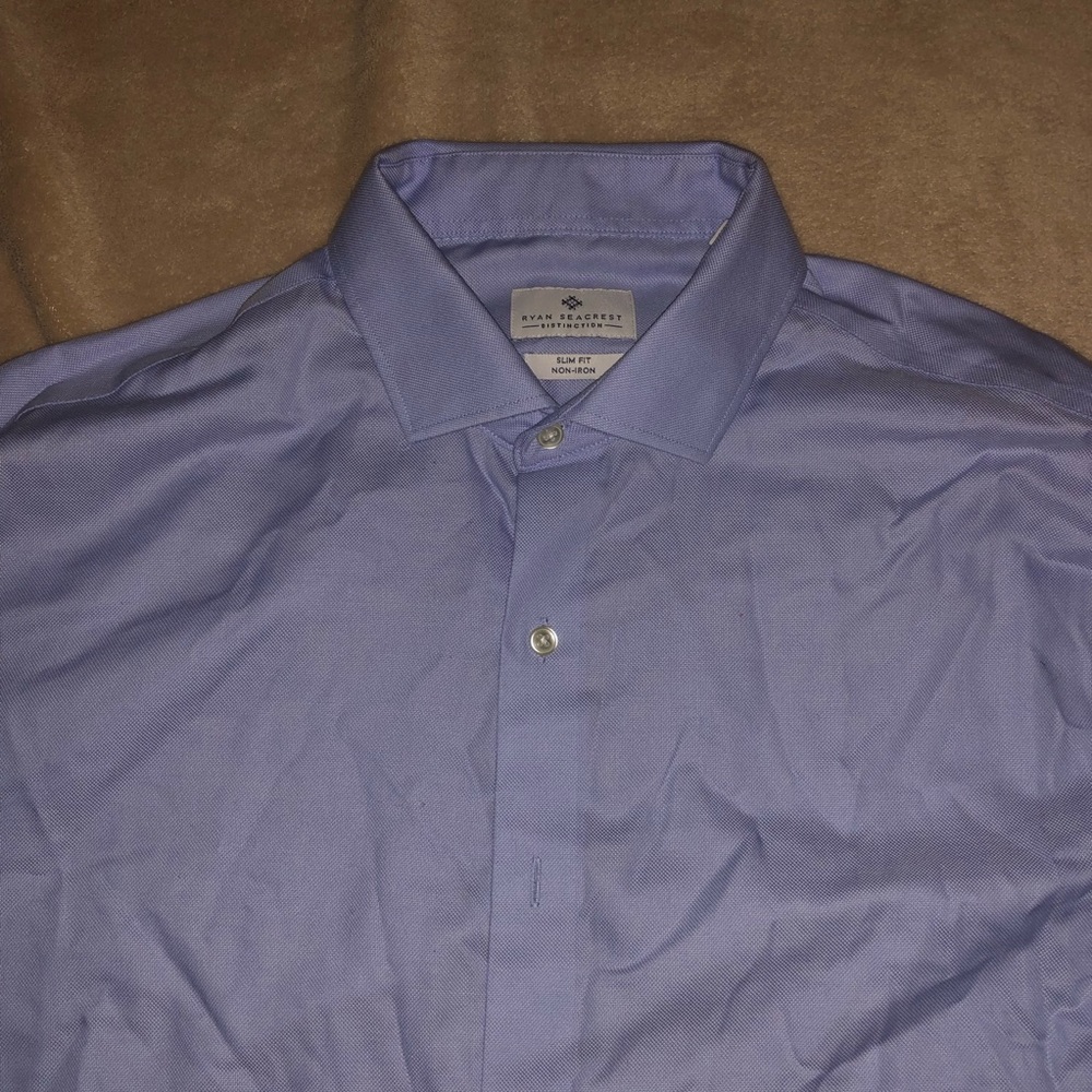 Men’s Blue Ryan Seacrest Distinction Dress Shirt